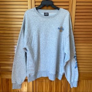 hard rock cafe graphic crewneck sweater cotton on
